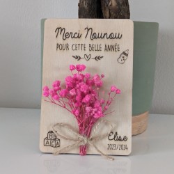 Magnet Nounou - Carte fleurie